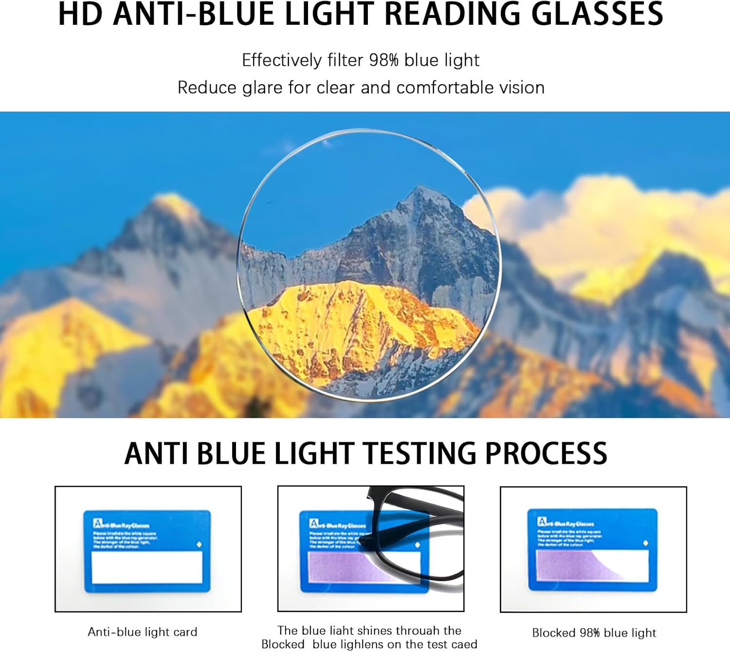 K.LAVER Photochromic Progressive Sunglasses for Men TR90 Multi Focal Reading Glasses Women Clear on Top Readers on Bottom - Image 5