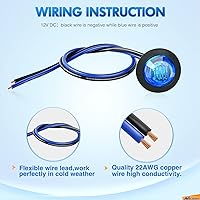 Vista 5 de Nilight 10 luces LED redondas de 3/4 de pulgada, indicadores laterales delanteros y traseros, lámpara de marcador de bala para camión, RV, coche