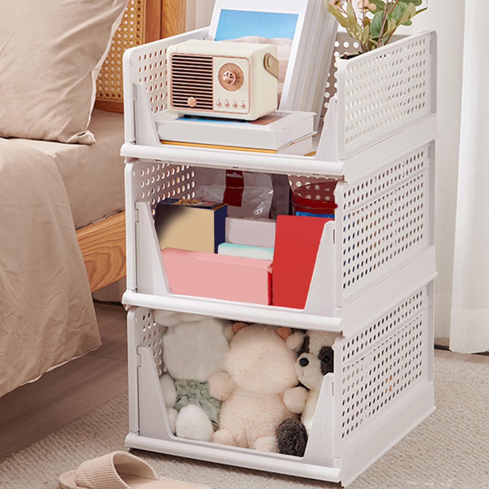 Faltbare Aufbewahrungsbox für Schrankorganizer,Faltbare Schrank-Organizer Faltbare Schubladenorganizer, Aufbewahrungskorb, Platzsparende Multifunktionsbehälter p