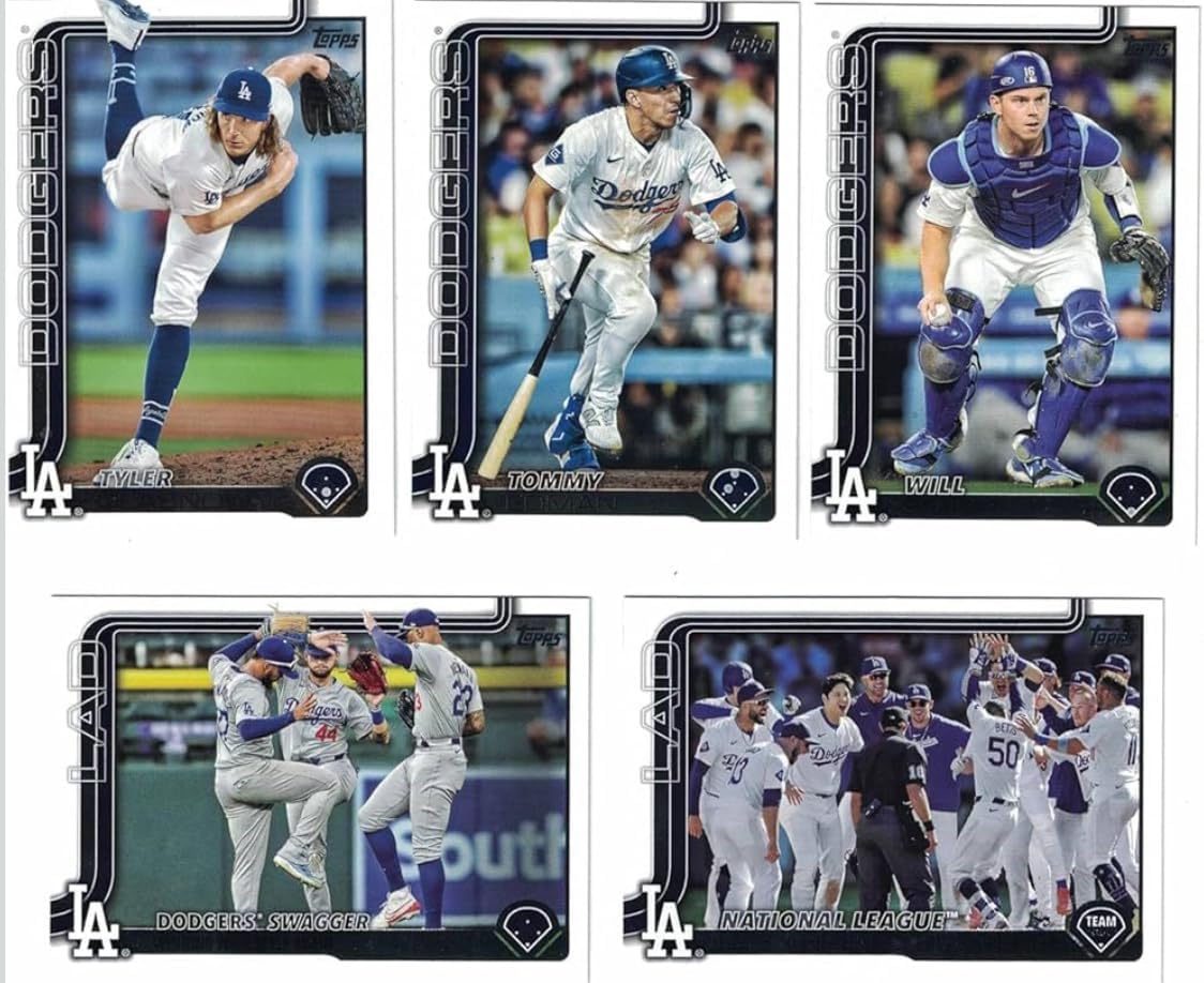 2025 Topps Complete Set (Series 1 & 2) Los Angeles Dodgers Team Set of 33 Cards INC Shohei Ohtani Yoshinobu Yamamoto Freeman Betts Kim RC