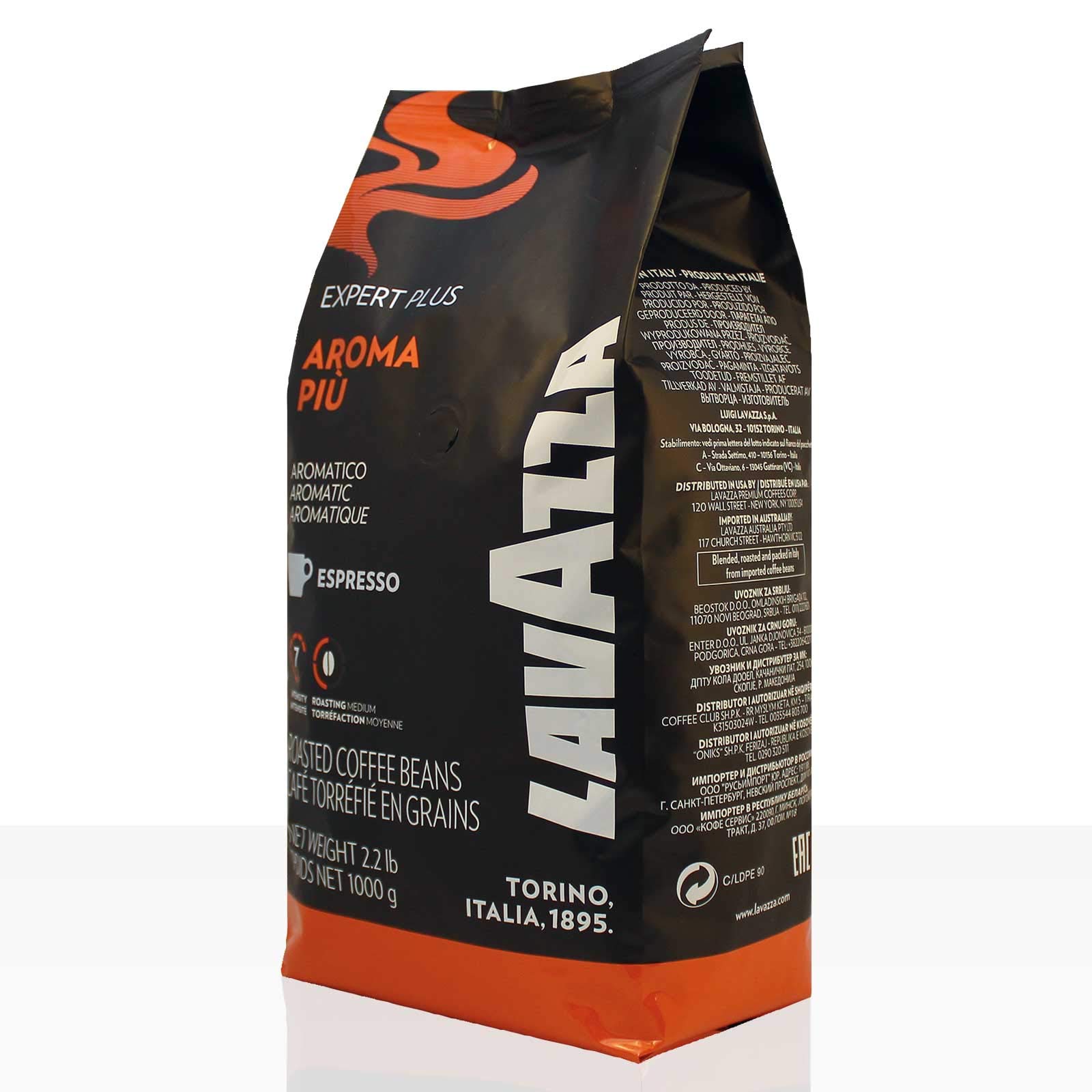 Lavazza Expert Aroma Piu Espresso - 6 x 1kg Kaffeebohnen