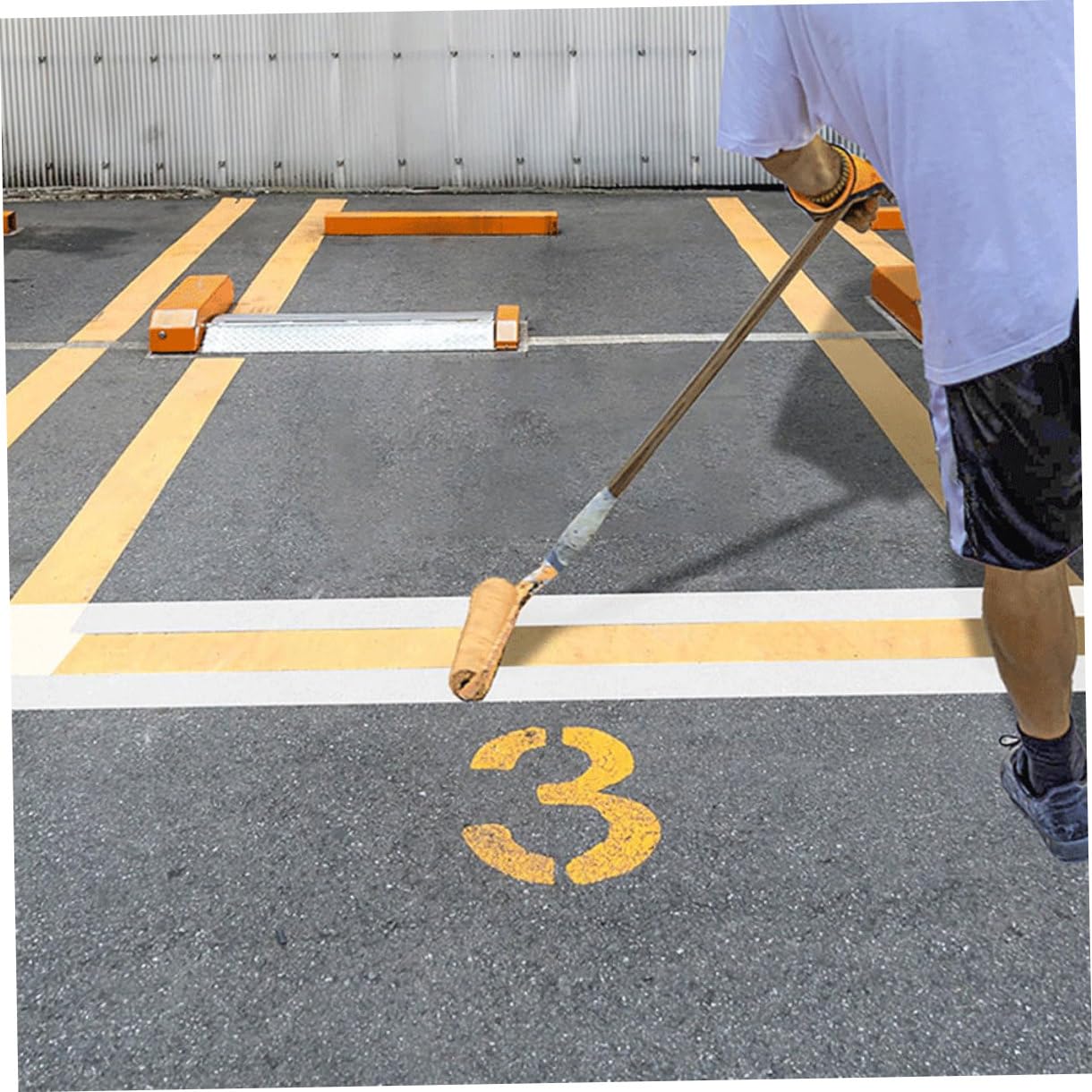 Faltbare Linien Schablone Wiederverwendbar Für Asphalt Beton Pflaster Gerade Linienvorlage Zum Sprühen Von Parkflächen Und Gehwegen