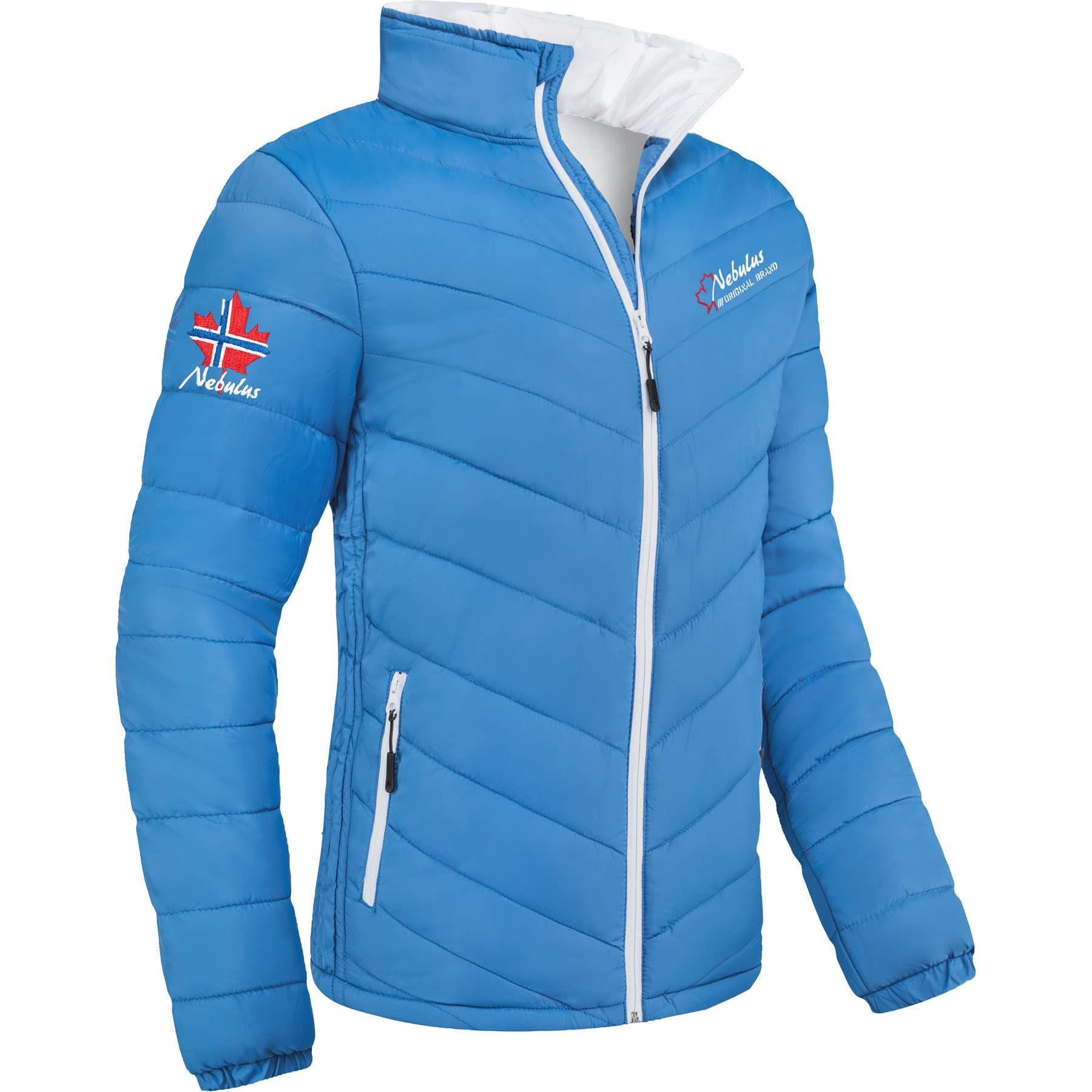 Nebulus Glossy Leman, Giubbotto Giacca Invernale a colletto rialzato, Da uomo azzurro, XXL