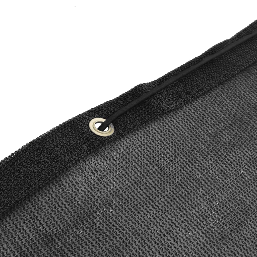 Containernetz HDPE 4x9m Schwarz, Feinmaschiges Anhängernetz für Ladungssicherung, UV-beständig, mit Messingösen, Transportnetz für Container