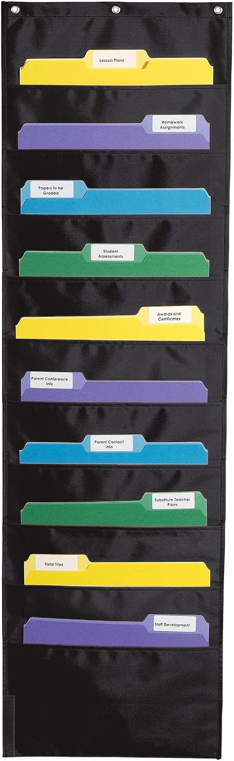Carson Dellosa Storage Pocket Chart, Black (158573)