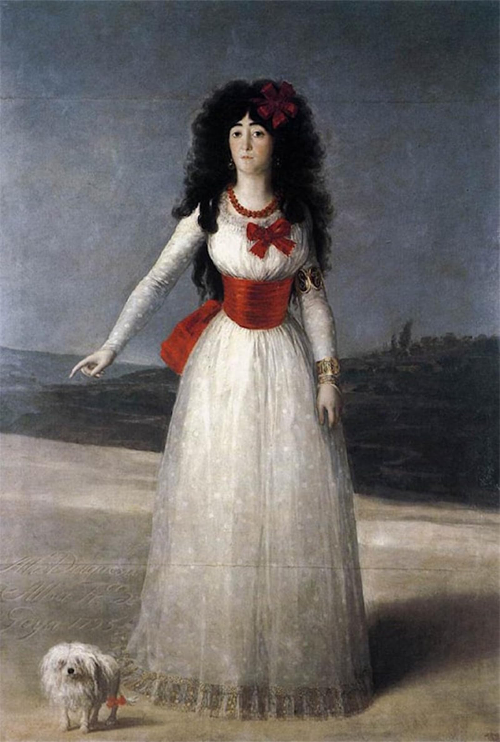 SERENDIPITP Vintage Picture Print on Canvas Wall Art Poster The Duchess of Alba Francisco de Goya Artwork Print Poster for Wall Decor 60x90cm