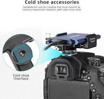 FANAUE SSD Mount Bracket SSD Holder with Cold Shoe Cable Clamp, 1.5-2.1 for Samsung T5 T7 SSD SanDisk Compatible with BMPCC 4K /6K /6K Pro Camera Cage
