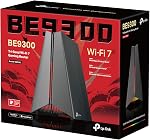 TP-Link Archer GE550 BE9300 Tri-bande WiFi 7 Routeur de jeu, supporte les plans Internet jusqu'à 5 Gbps, double 5G Ports multi-gig, VPN Serveur/Client, Accélération du jeu, RGB Éclairage EasyMesh, HomeShield
