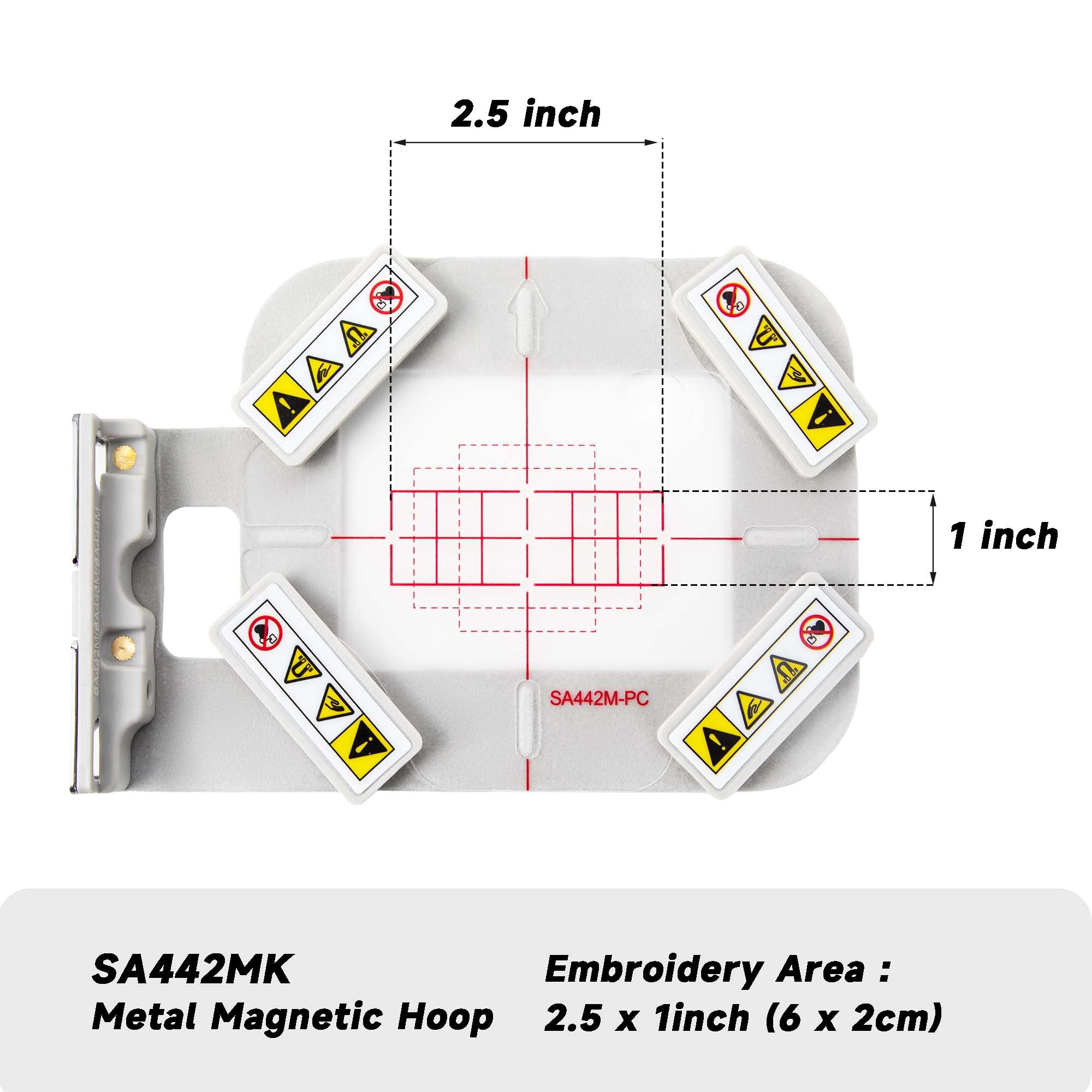 Brewland Magnetische Stickrahmen für Brother SE2000 SE1900 PE900 PE800 Innovis 1250 1250D 700 PE700 PE700II PE770 PE780D PC6500 Babylock Accord BLR Stickmaschine (4-in-1-AMK-Set)