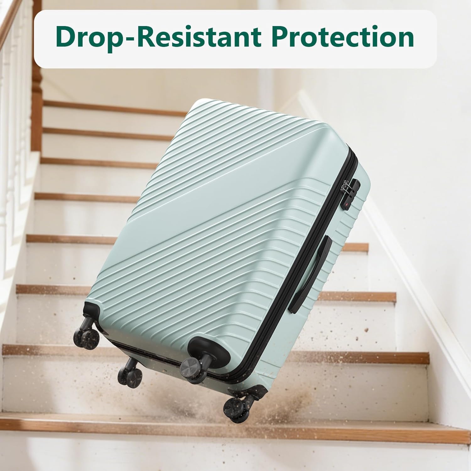 Luggage Sets 3 Piece, ABS Hardside Suitcase Set (20/24/28) with Spinner Wheels, TSA Security Lock, Airline-Approved Carry-On & Lightweight Large Checked Luggage for Business, Travel, Family Vacations