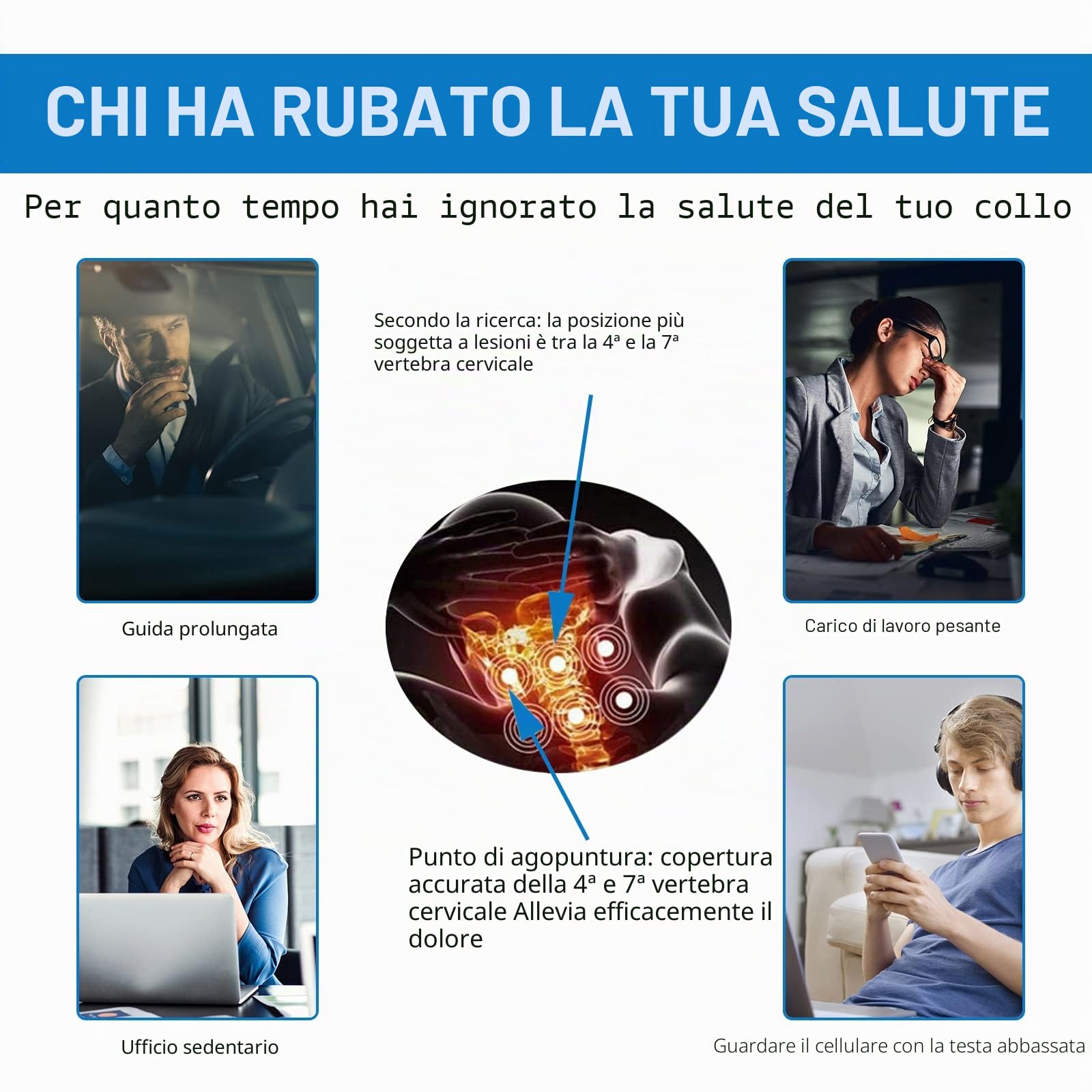 iKeener Massaggiatore Collo Laser Sollievo Dolore,Dispositivo Terapia Laser a Freddo,Riscaldato Colonna Vertebrale Cervicale Allineamento Spondilosi,14*650nm & 3*808nm Infrarossi Terapia Della Luce