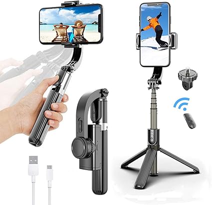 Amazon Co Jp スマホジンバル 手ブレ防止 スタビライザー 単軸 Bluetoothリモコン接続 5段階伸縮 86cmまで伸びる 三脚一脚兼用 360度回転 200g超軽量 コンパクト 旅行 観光 動画撮影 自撮り Vlog 生放送 Youtube Iphone Android Gopro 小型カメラなどに対応 家電 カメラ
