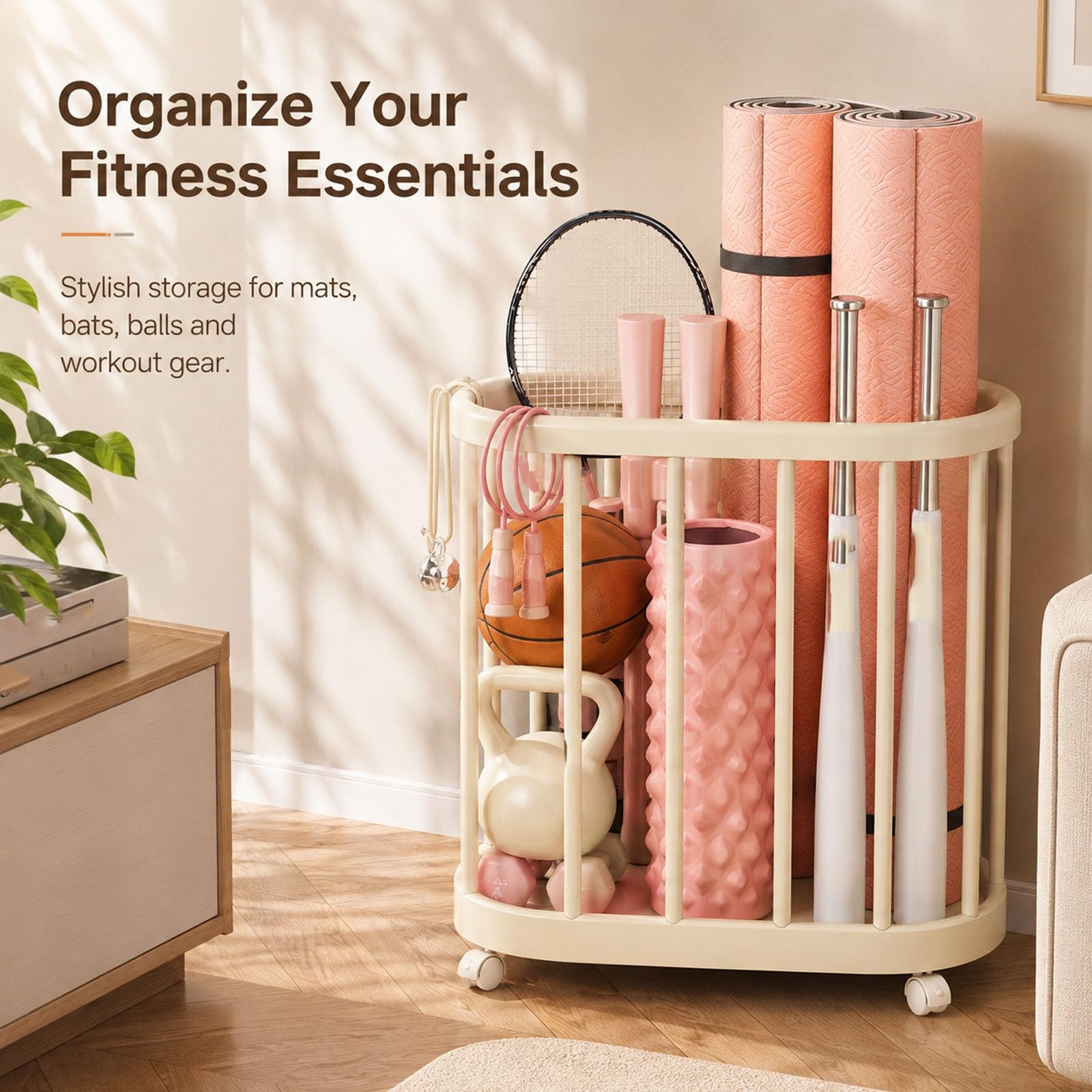 Cesta de Almacenamiento para Esterilla de Yoga, Soporte para Esterilla Yoga