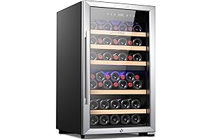 EUROCAVE Wine Refrigerator Dual Zone 52 Bottles Bordeaux 750ml 20 Inch Freestanding Compressor Wine Cooler