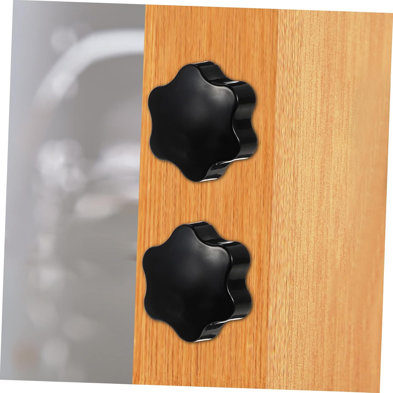2sets Clamping Knob Handle Star Knobs Thread x 16 Easy Install Round Cabinet 4pcs*2