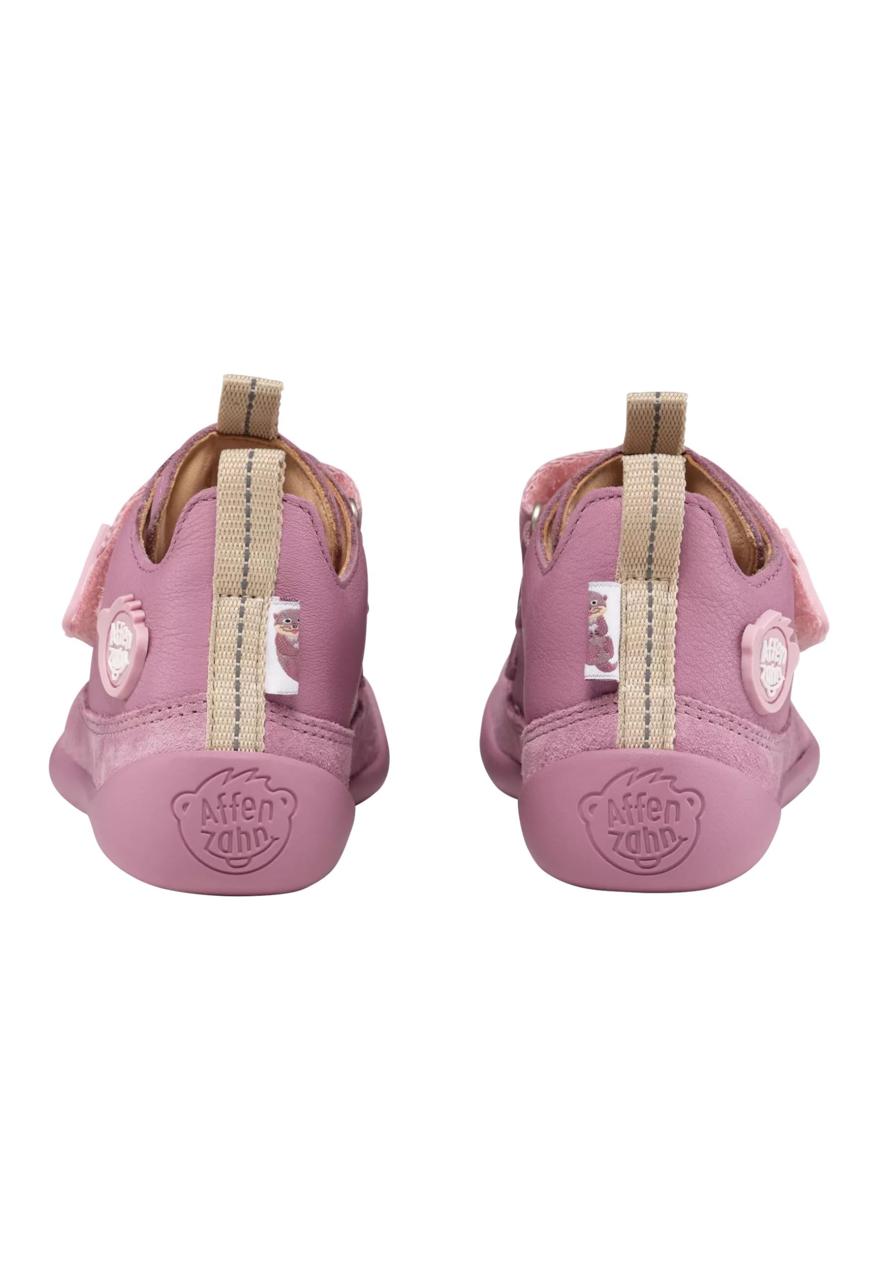 Affenzahn Scarpa Bassa Pelle Buddy con Chiusura in Strappo morbide Antiscivolo Flessibili Riflettenti per Ragazzi e Ragazze nelle Taglie 21-32