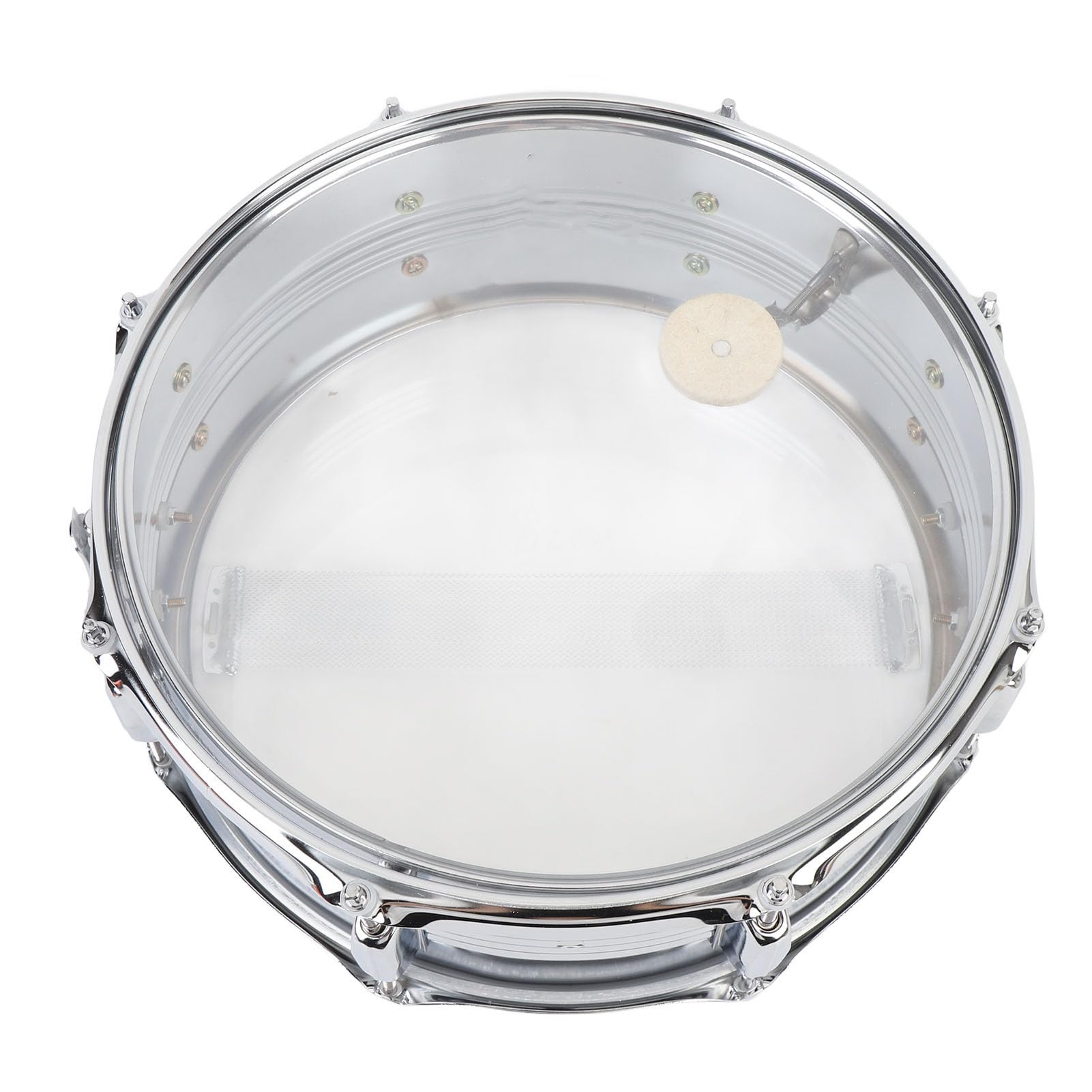 Sxhlseller Przezroczysty Werbel do ćwiczeń dla Początkujących ze Stylowym Wyglądem do Występów, Werbel Studencki, Stal Stopowa/drewno Topolowe 14,6" X 6"