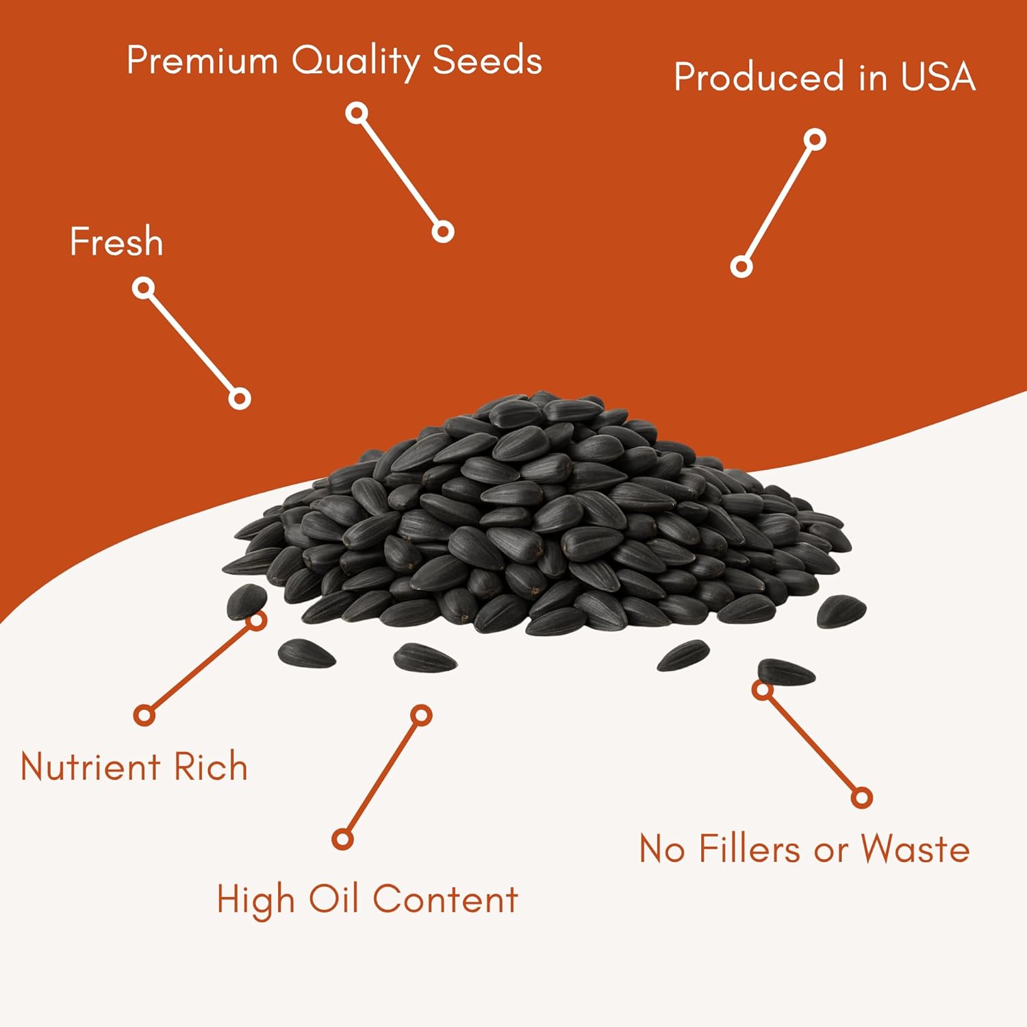 PRDSeed Black Oil Sunflower Seeds for Birds - Premium Bird Seed Mix, Ideal for Chickens & Wild Birds, Bird Sunflower Seed (40lbs)