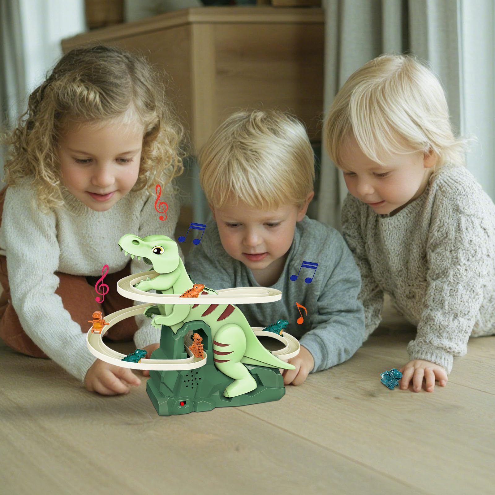 Dinosaurus klimspeelgoed, dinosaurus klimglijbaan met muziek, Race