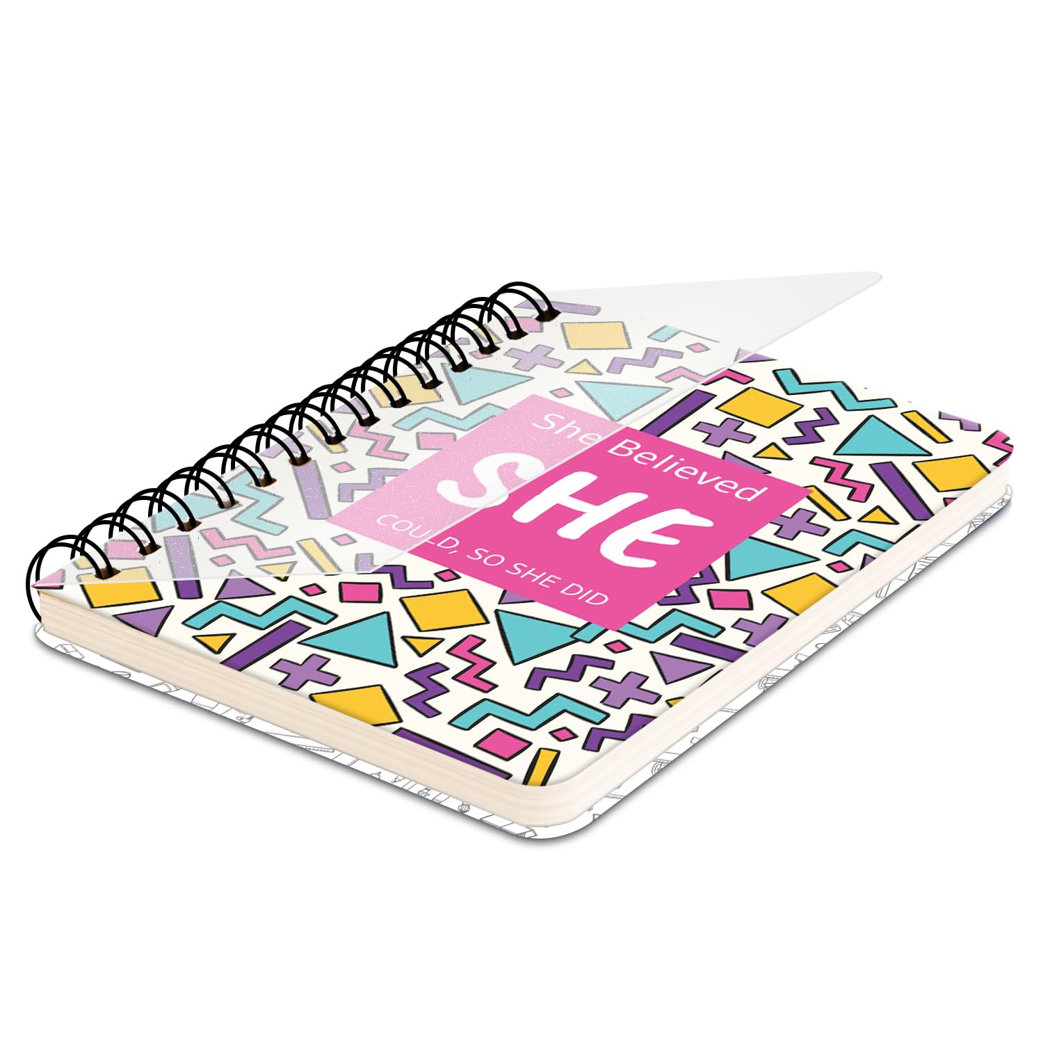 Daily Activity Planner and To-Do List For Girls and Women | A5 Size Wiro Bound with Transparent PVC Sheet Cover Daily Planner For Office and Personal Daily Planning | 80 GSM Undated 192 Pages (W4206)-image-1