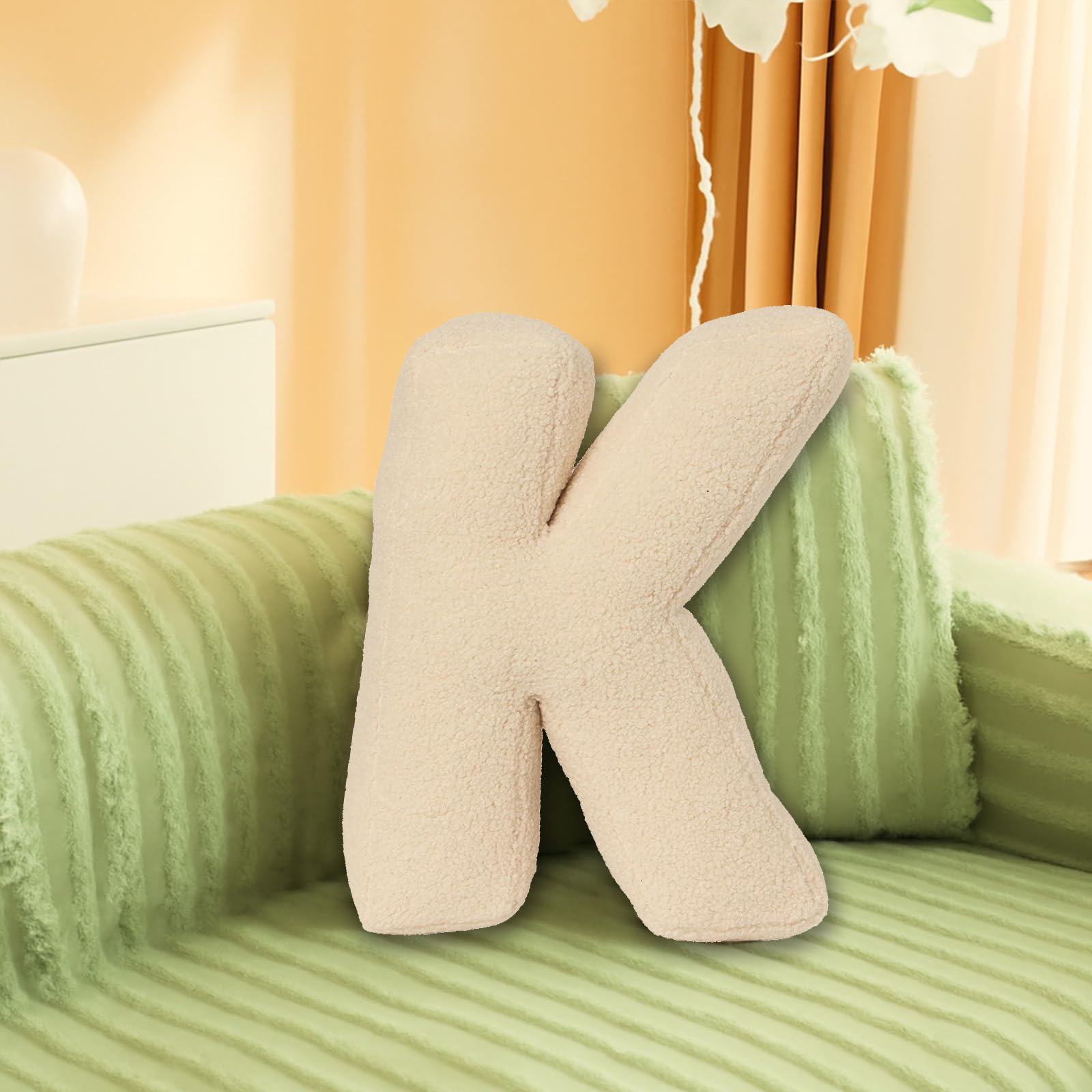 Buchstabekissen, Kissen als Buchstaben, Waschbar Langlebig Buchstabe Kissen, Kuschelkissen Kinder Buchstabeform Dekokissen Kopfkissen Zierkissen, Kuschelige Kissen Buchstaben (J,40x35x10 cm)