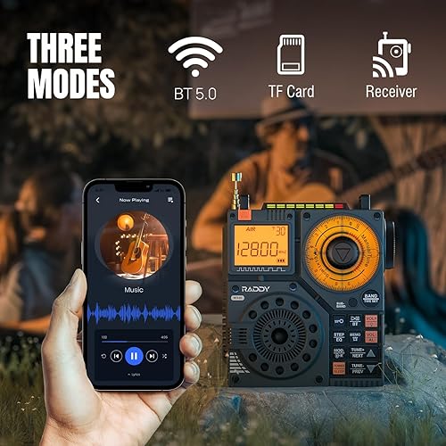 Miniatura 6 de Raddy RF320 APP Control Shortwave Radio, AIRFMAMVHFSWWB Receiver + RF30 Portable Digital AMFMSW Radio