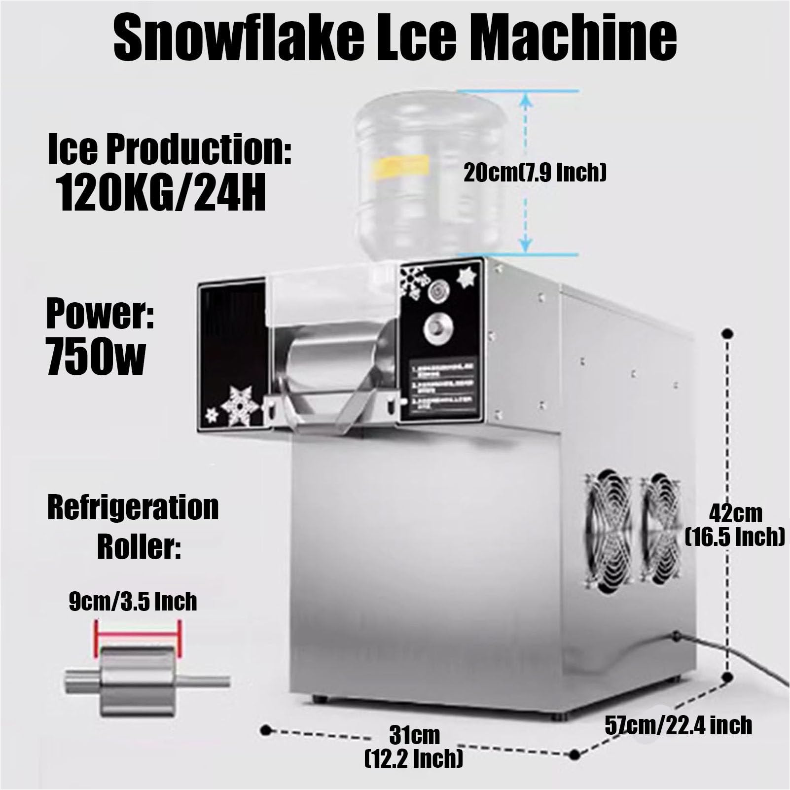 Machine à Glace pilée, 60 kg,60KG