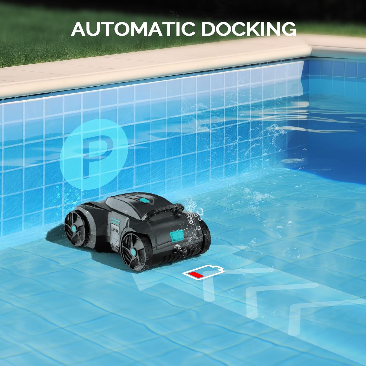 Automatic docking feature of the pool cleaner
