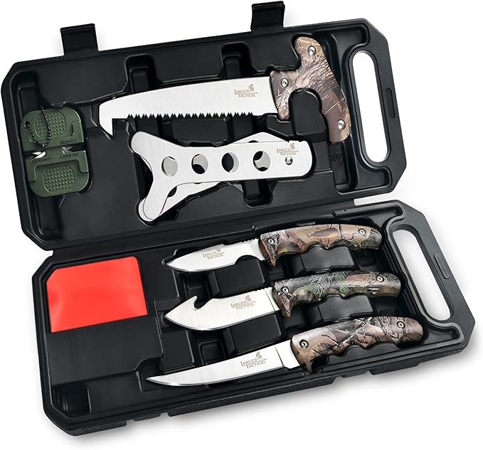 Amazon.co.jp LANCERGEAR フィールドドレッシングキット ハンティングナイフセット ポータブルハンティングアクセサリー