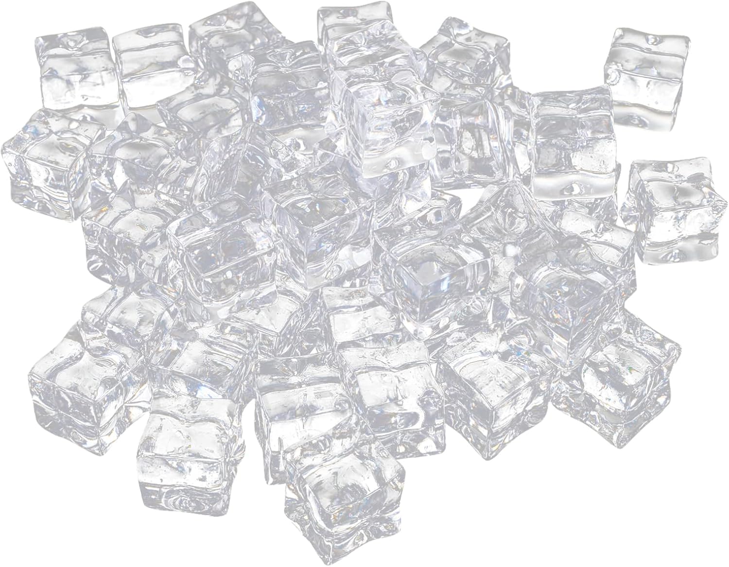 BESPORTBLE Acrylic Ice Cubes, 50 Pcs Artificial Ice Cube