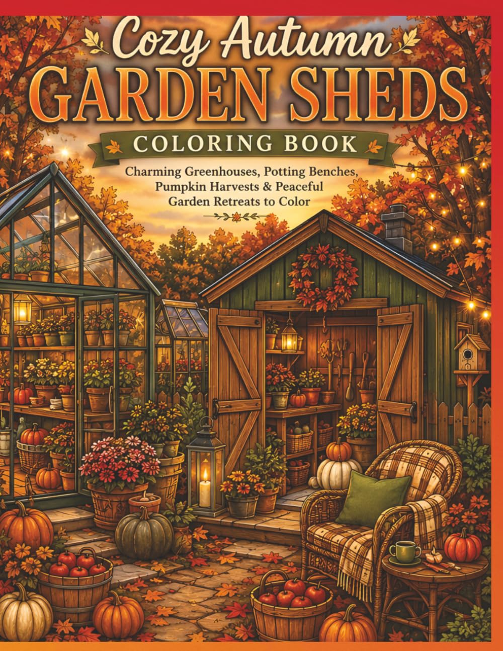 Cozy Autumn Garden Sheds Coloring Book: Charming Greenhouses, Potting Benches, Pumpkin Harvests & Peaceful Garden Retreats to Color (The Cozy Autumn Collection)