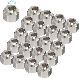20 Pieces Eccentric Spacer, 5mm Bore Eccentric Spacer Nuts Eccentric Column Isolation Column for V-Groove Wheel Aluminium Extrusion 3D Printer Reprap