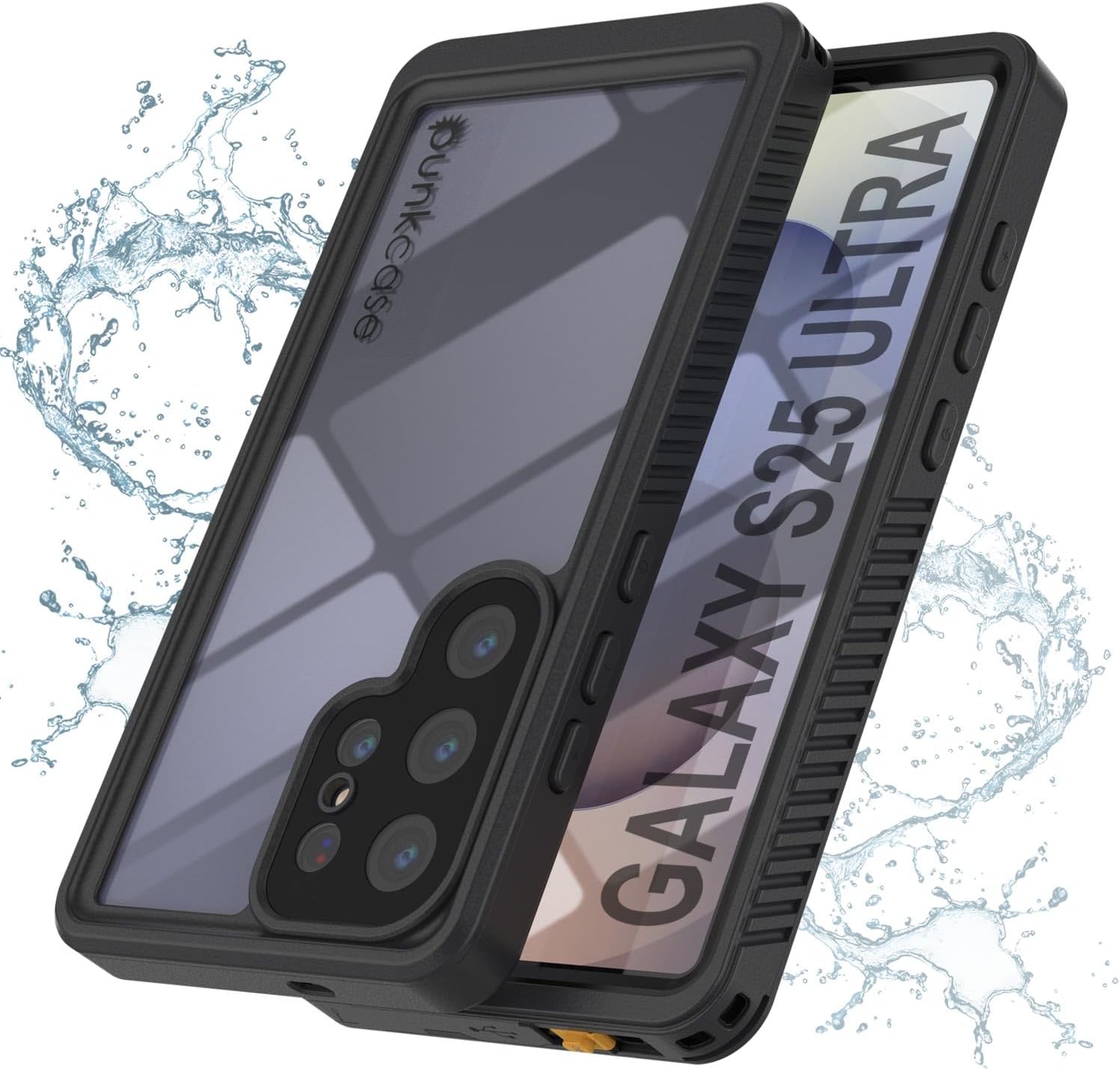 PunkCase for Galaxy S25 Ultra Waterproof Case [Extreme Series] [Slim Fit] [IP68 Certified] [Shockproof] [Dirtproof] [Snowproof] Armor Cover for Galaxy S25 Ultra 5G (6.9") (2025) [Black]