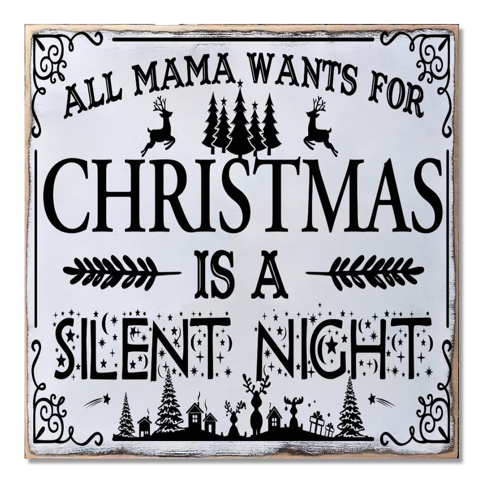 Décoration festive de cuisine All Mama Wants plaque de Noël 40 cm