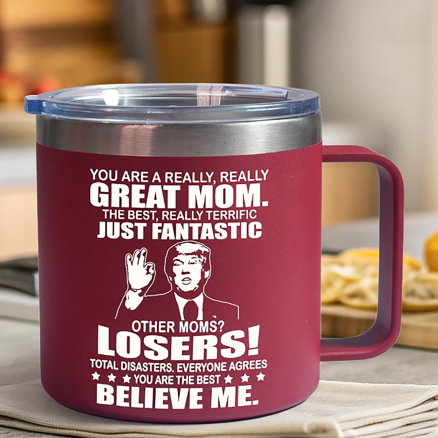 Gifts for Mom from Son, Daughter - Christmas Gifts for Mom, Wife, Women - Moms Birthday Gift Ideas, Cool Birthday gifts for Moms, Mothers - Best mom Mug, 14 Oz Stainless Steel moms Coffee Mug - Image 7