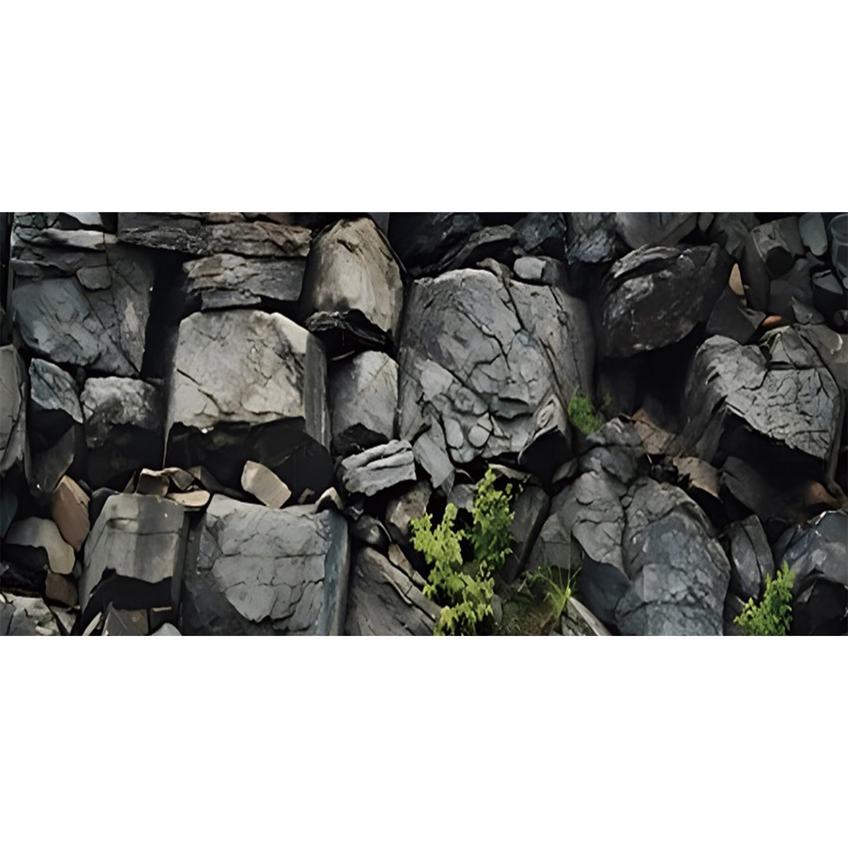 AWERT 72x24 in Stone Aquarium Backdrop Grey Rock Fish Tank Background