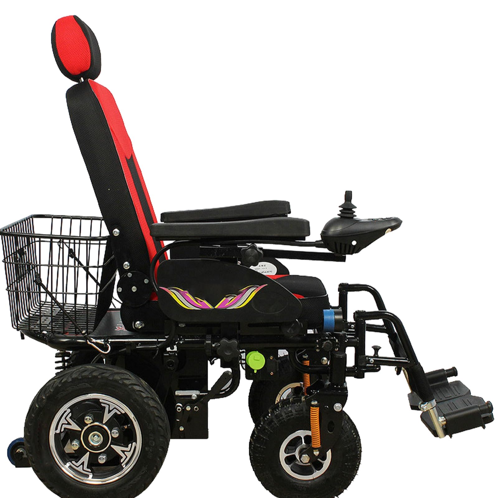 Silla de ruedas eléctrica sola mano Joystick Operado Scooters ancianos, Discapacitados Asistió Scooters-Manual Acostado-24V64A plomo ácido - Alcance 60km