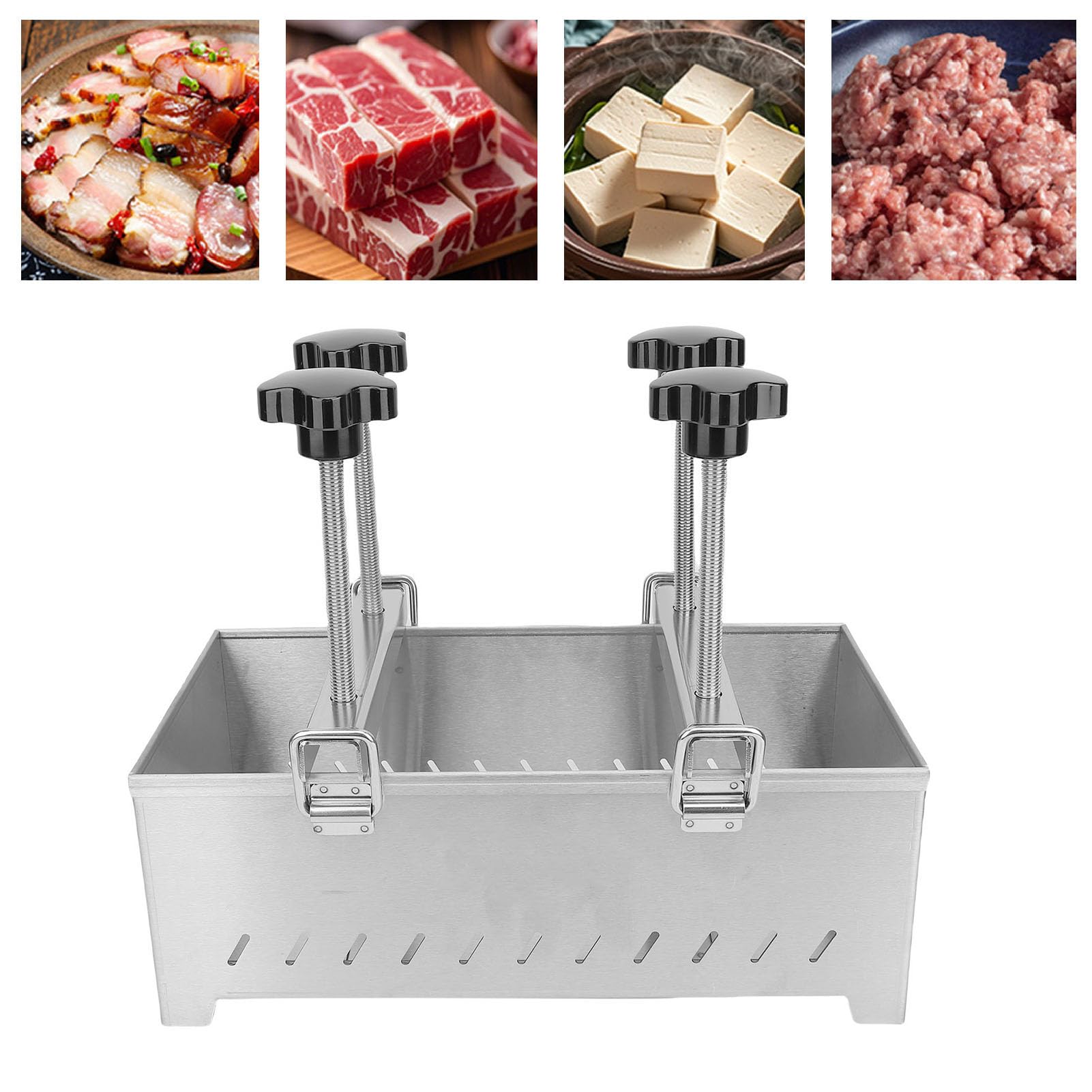 Haofy Pressa per Carne per Prosciutto, Struttura in Acciaio Inossidabile 304, Funzionamento Semplice, Ideale per Chef Casalinghi e Appassionati di (5KG)