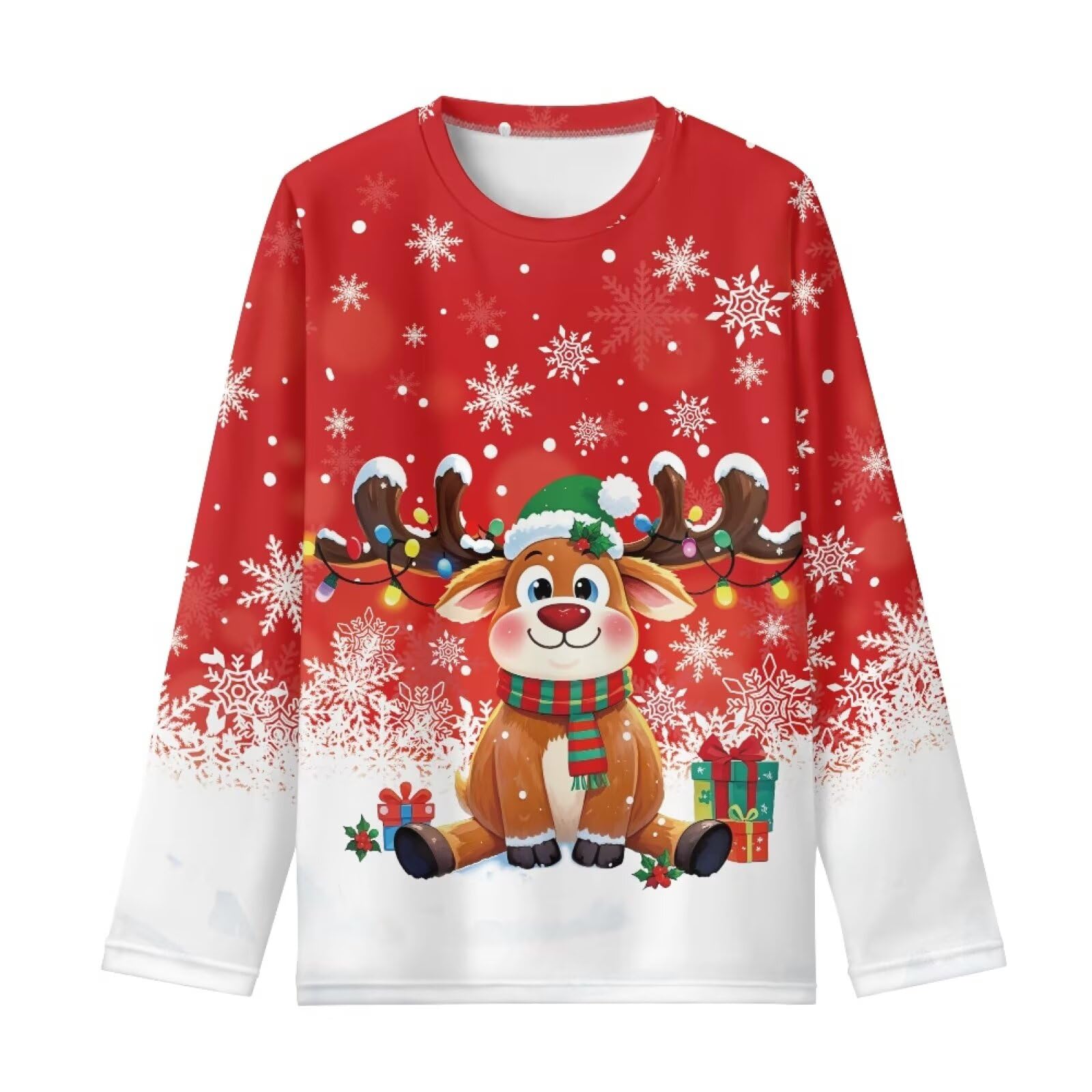 Girls Long Sleeve Shirts Casual Crewneck Soft T-shirts for Girls 3-16 Years Old