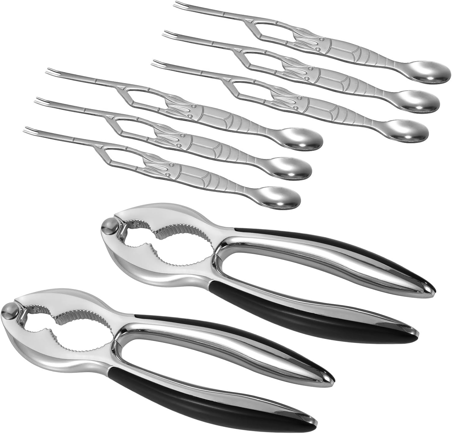 Multi-Piece Seafood Cracker & Pick Set, 8 Items, Alloy Pliers & Stainless Steel Tools
