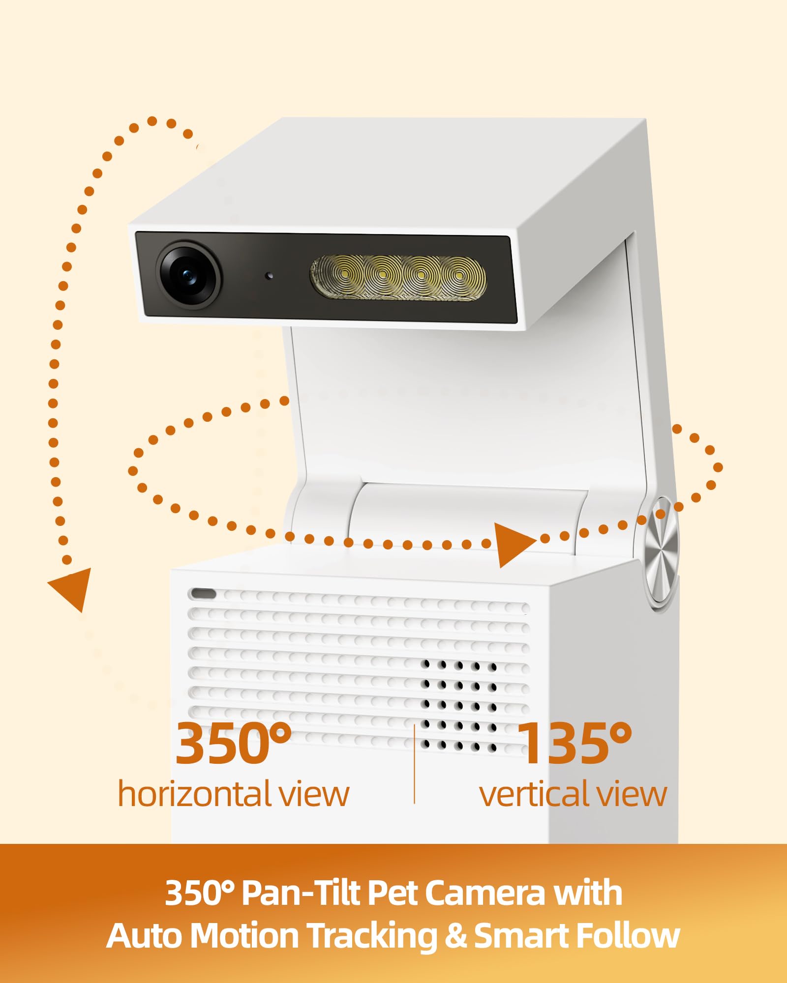 Genie S 5MP wewnętrzna kamera bezpieczeństwa, Pan Tilt, kamera WiFi do monitorowania dziecka/kamery dla zwierząt domowych z aplikacją na telefon, automatyczne śledzenie, wykrywanie osoby