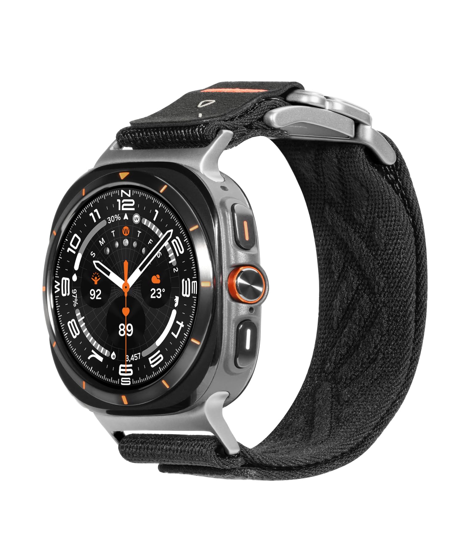 Aulumu CS03 Bracelet Galaxy Watch Ultra 47mm, Bracelet avec Boucle Magnétique en Titane, Bande Tricotée Gaufrée pour Galaxy Watch Ultra (2025/2024)