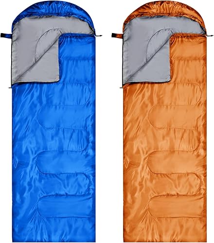 Miniatura 1 de Tudomro Saco de dormir de camping para adultos y niños, ligero, plegable, impermeable, equipo de campamento para mantener el calor para primavera,