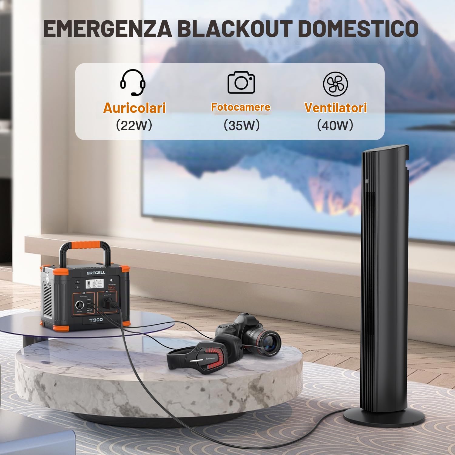 Power station portatile da 300W,288Wh