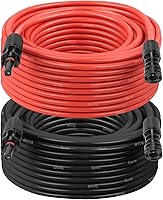Vista 20 de XRDS -RF Cable de extensión solar 8AWG 3FT paquete de 2 unidades (rojo + negro), cable fotovoltaico con conectores solares macho/hembra, cable