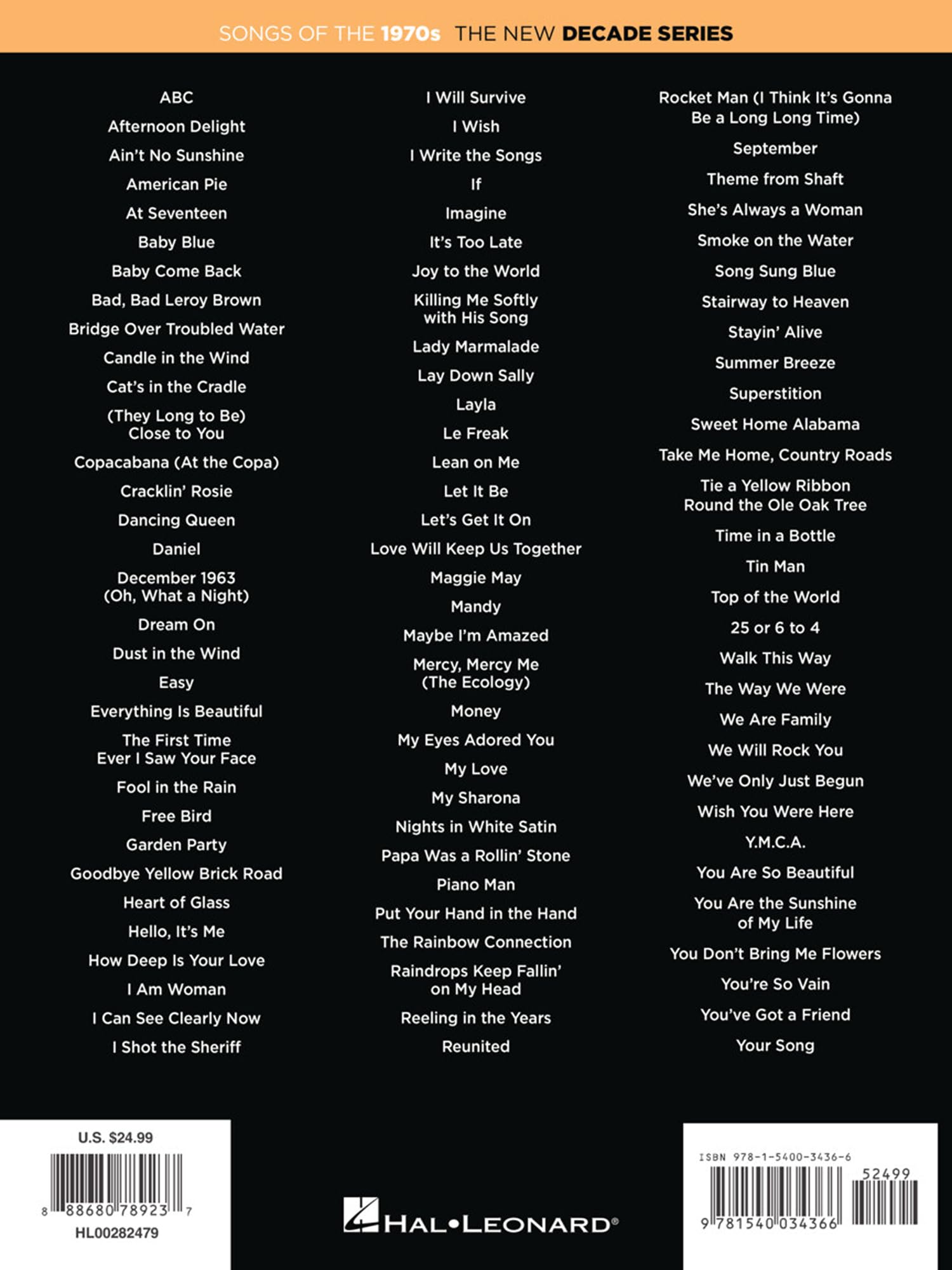 Songs of the 1970s: The New Decade Series: Easy Piano