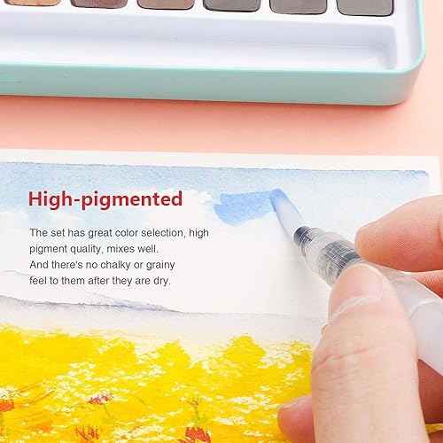 Miniatura 4 de Arrtx Juego de 72 lápices de colores premium con juego de pintura de acuarela MeiLiang, 36 colores vivos en caja de bolsillo