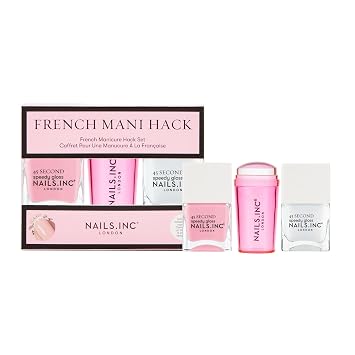 Nails Inc 45 Second Speedy French Manicure Hack Set & Stamper, 3PC
