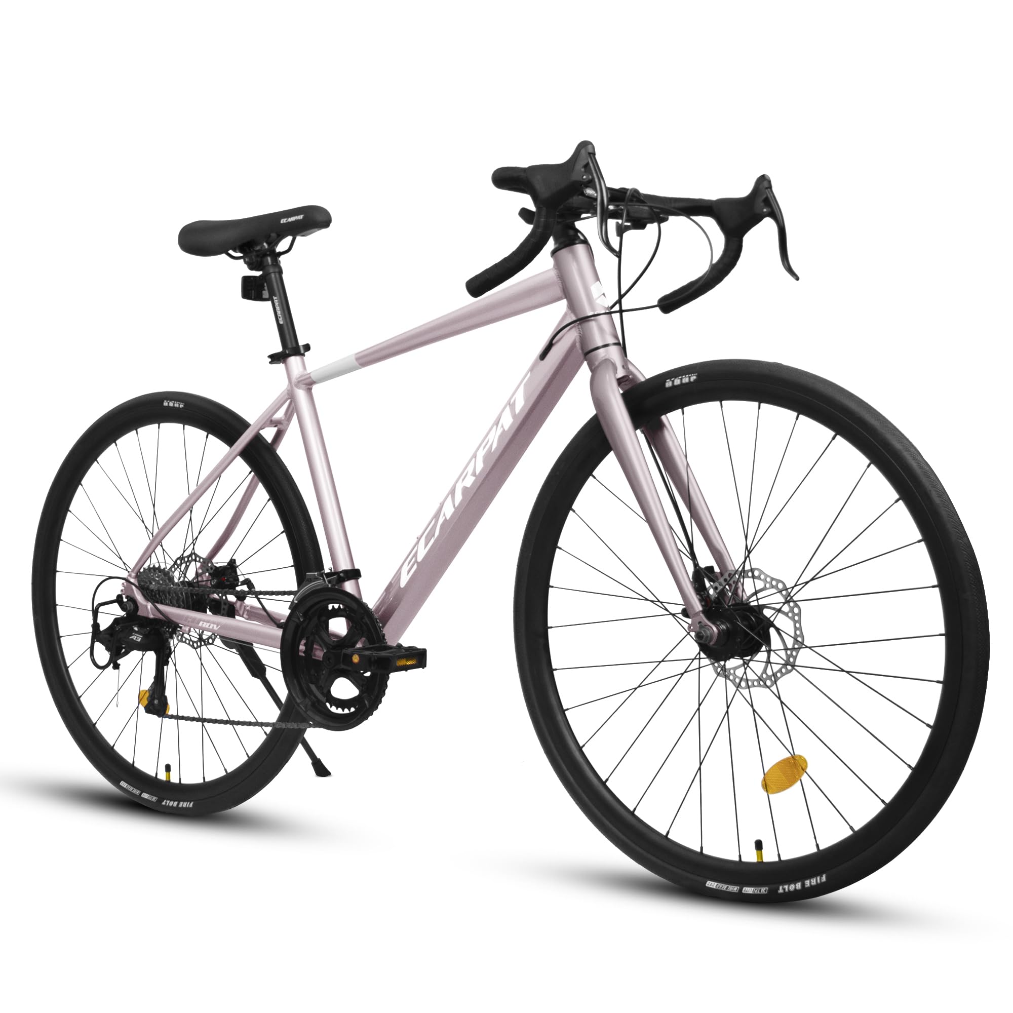 700C Lightweight Aluminum Road Bike, 16-Speed Racing Bicycle with Disc Brakes, Hybrid Commuter Bike for Men and Women, Perfect for City Roads and Outdoor Cycling