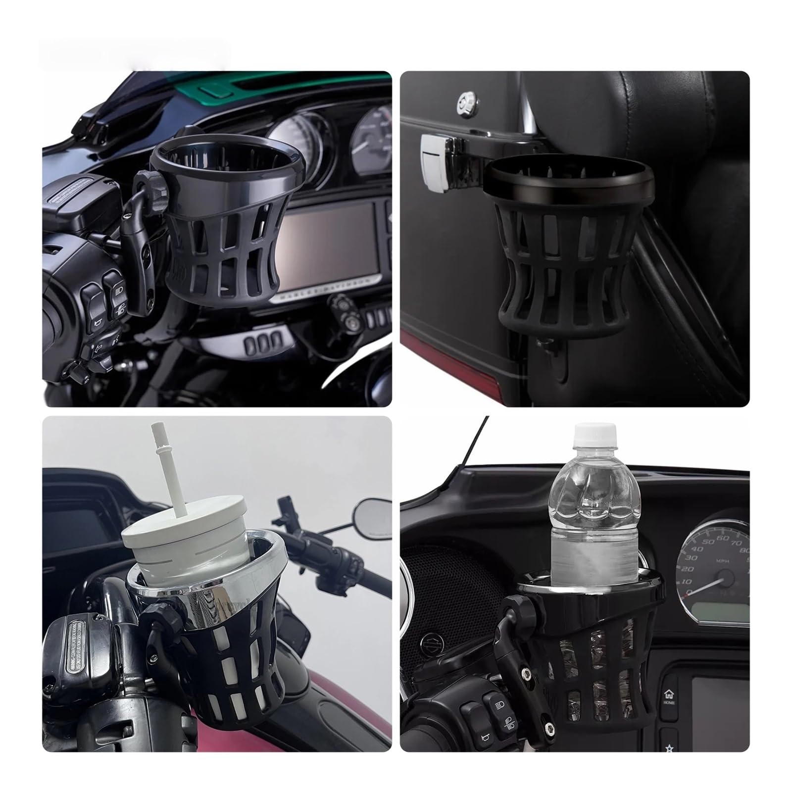 Motocross-Fahrradflaschenhalterung für Motorradgetränke, passend für Dyna, Road Glide und Ultra